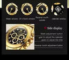 OLEVS Top Brand Men's Automatic Mechanical Watch Deep Waterproof Stainless Steel Strap Men Automatic Wristwatch Gold Watch