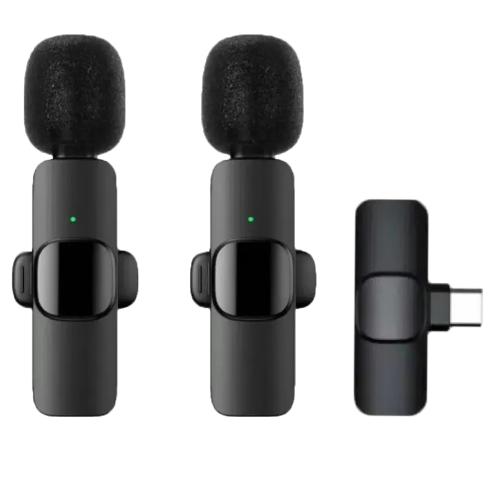 Wireless Single/Double Microphone For Interview, Vlogging , Podcast